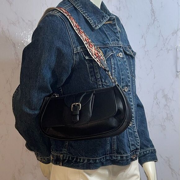 NWT Leather Handbag with Guitar Strap - Picture 2 of 8